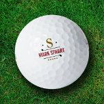 aangepast monogram golfspeler golfballen<br><div class="desc">Een golfbal monogrammen met de naam van je favoriete golfspeler</div>