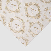 Aangepast Monogram Goud Koninklijke Barok Luxe Tissuepapier (Detail)
