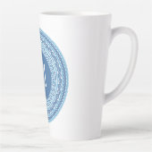 Aangepast monogram Grieks patroon Latte Mok (Rechts)