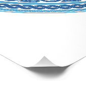 Aangepast monogram Grieks patroon Perfect Poster (Hoek)