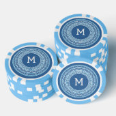 Aangepast monogram Grieks patroon Poker Chips (Opstapeling)