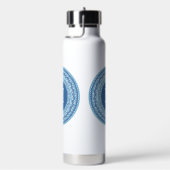 Aangepast monogram Grieks patroon Waterfles (Rechts)