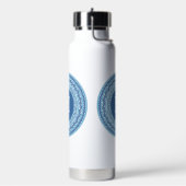 Aangepast monogram Grieks patroon Waterfles (Links)