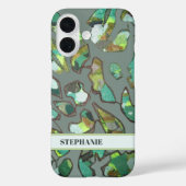Aangepast monogram groen bruin abstract camo natuu Case-Mate iPhone case (Achterkant)