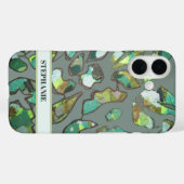 Aangepast monogram groen bruin abstract camo natuu Case-Mate iPhone case (Achterkant (horizontaal))