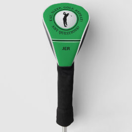 Aangepast Monogram Groen Eten Slapen Golf Herhalen Golfheadcover