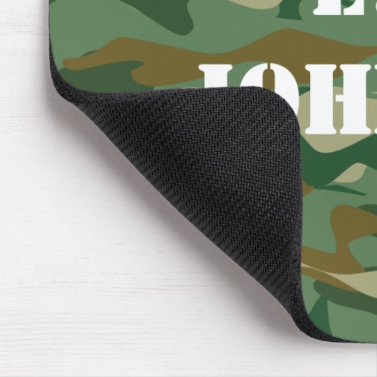 Aangepast monogram groen leger camouflage muispad muismat (Hoek)