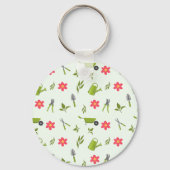 Aangepast Monogram Groen Tuinieren Sleutelhanger (Achterkant)
