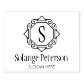 Aangepast monogram, groot voor kleine bedrijven rubberstempel (Afrduk)