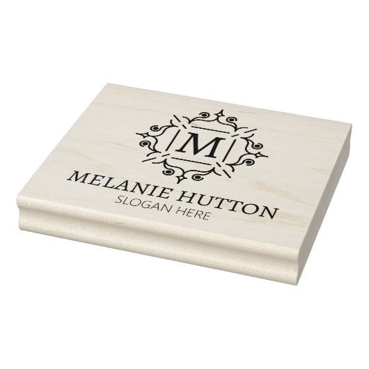 Aangepast monogram, groot voor kleine bedrijven rubberstempel (Stempel)