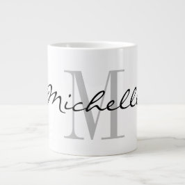 Aangepast monogram grote jumbo-mok cadeau grote koffiekop
