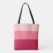 Aangepast monogram, heldere roze retro typografie  tote bag (Achterkant)