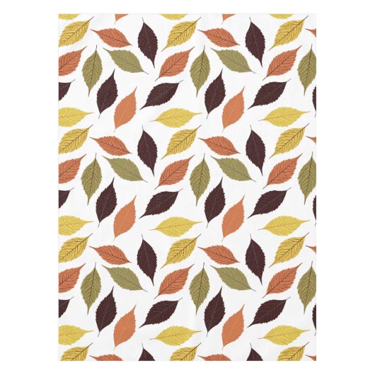 Aangepast monogram herfst Leafs Patroon Tafelkleed (Voorkant)
