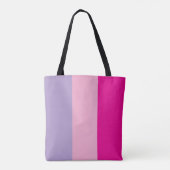 Aangepast monogram, hot pink tri-tone tote bag (Achterkant)