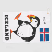 Aangepast monogram IJsland Golfhanddoek (Horizontaal)