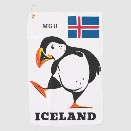 Aangepast monogram IJsland Golfhanddoek (Voorkant)