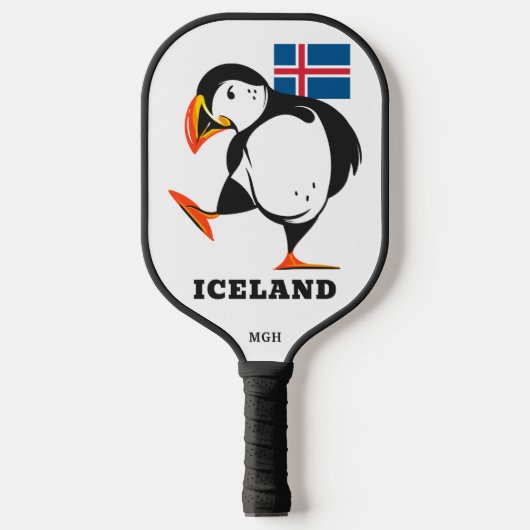 Aangepast monogram IJsland Pickleball Paddle (Voorkant)