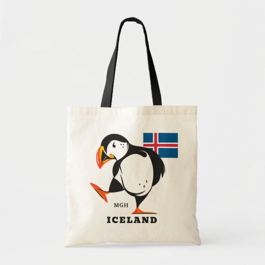 Aangepast monogram IJsland Tote Bag (Voorkant)