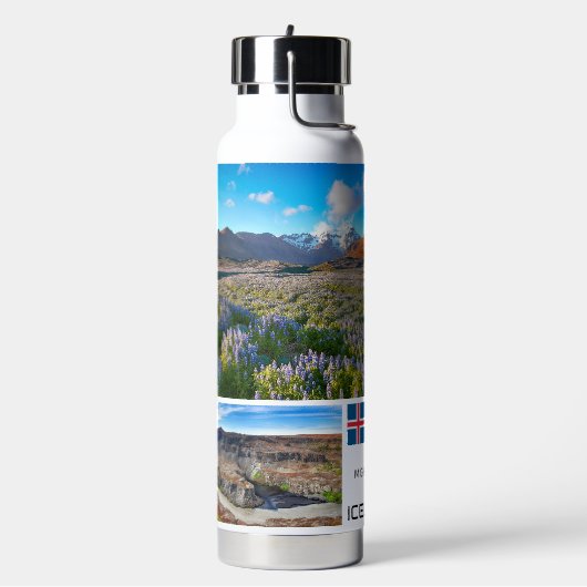 Aangepast monogram IJsland Waterfles (Links)