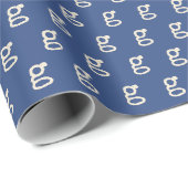 Aangepast monogram Initiaal Retro typemachine lett Cadeaupapier (Rol Hoek)