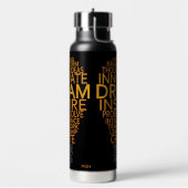 Aangepast monogram Inspirerend lampglas Waterfles (Links)