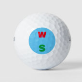 Aangepast monogram jouw naam golfbal golfballen (Voorkant)