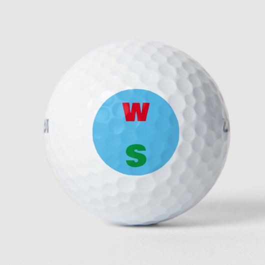 Aangepast monogram jouw naam golfbal golfballen (Voorkant)