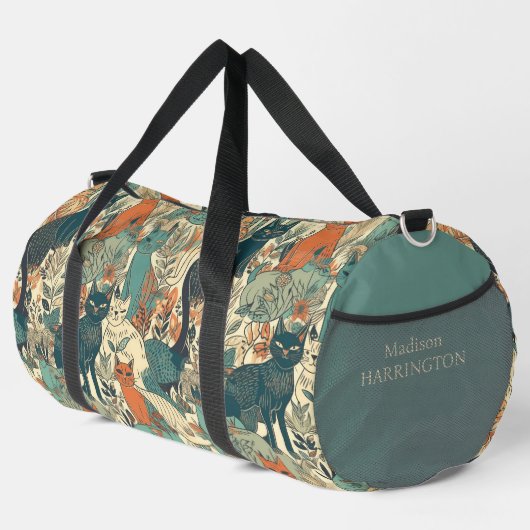 Aangepast Monogram Katten Patroon Plunjezak (Rechterhoek)