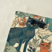 Aangepast Monogram Katten Patroon Strandlaken (In situ)