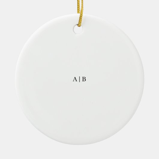 Aangepast monogram keramisch ornament (Voorkant)