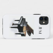 Aangepast monogram klassieke muziek Grand Piano Case-Mate iPhone Case (Achterkant (horizontaal))