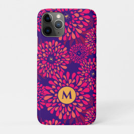 Aangepast monogram kleurrijk Bohemian Whimsical Fl Case-Mate iPhone Case