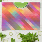 Aangepast Monogram Kleurrijk Patronen Abstract Theedoek (Gevouwen)
