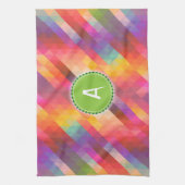 Aangepast Monogram Kleurrijk Patronen Abstract Theedoek (Verticaal)