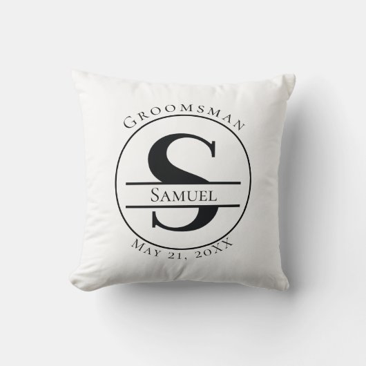Aangepast monogram kussen (Voorkant)