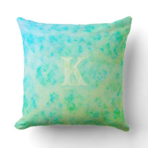 Aangepast monogram kust grunge textuur waterverf