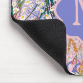 Aangepast monogram lavendel muismat (Hoek)