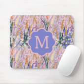 Aangepast monogram lavendel muismat (Met muis)