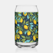 Aangepast monogram Lemon Patroon Blikvorm Glas (Links)