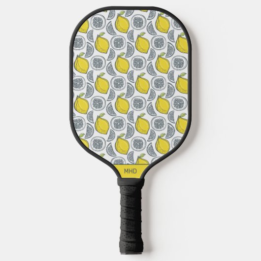 Aangepast monogram Lemon Patroon Pickleball Paddle (Voorkant)