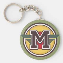 Aangepast Monogram Letter M Initiaal Sleutelhanger