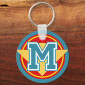 Aangepast monogram Letter "M"-Initiaal Sleutelhanger (Voorkant)