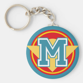 Aangepast monogram Letter "M"-Initiaal Sleutelhanger