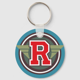 Aangepast monogram letter "R" Initiaal Sleutelhanger