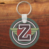 Aangepast Monogram Letter Z-Initiaal Sleutelhanger (Voorkant)