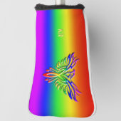 Aangepast monogram, LGBT Rainbow Pride Phoenix Ris Golfheadcover (Draai 90)