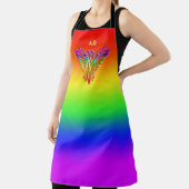 Aangepast monogram, LGBT Rainbow Pride Phoenix Ris Schort (Insitu)