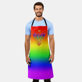 Aangepast monogram, LGBT Rainbow Pride Phoenix Ris Schort (Gedragen)