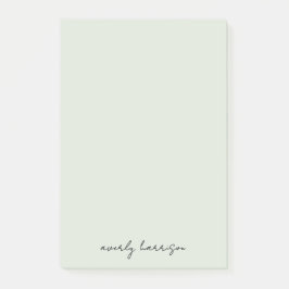 Aangepast monogram licht saliegroene chic minimali post-it® notes
