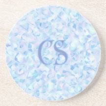 Aangepast monogram lila bloemblad organische vorm